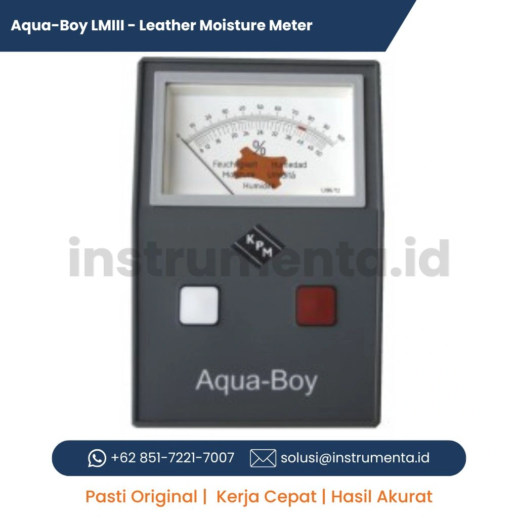 Authorized Distributor Aqua-Boy LMIII Leather Moisture Meter Alat Ukur Kadar Air Kulit High Moisture untuk Industri Leather dan Textile